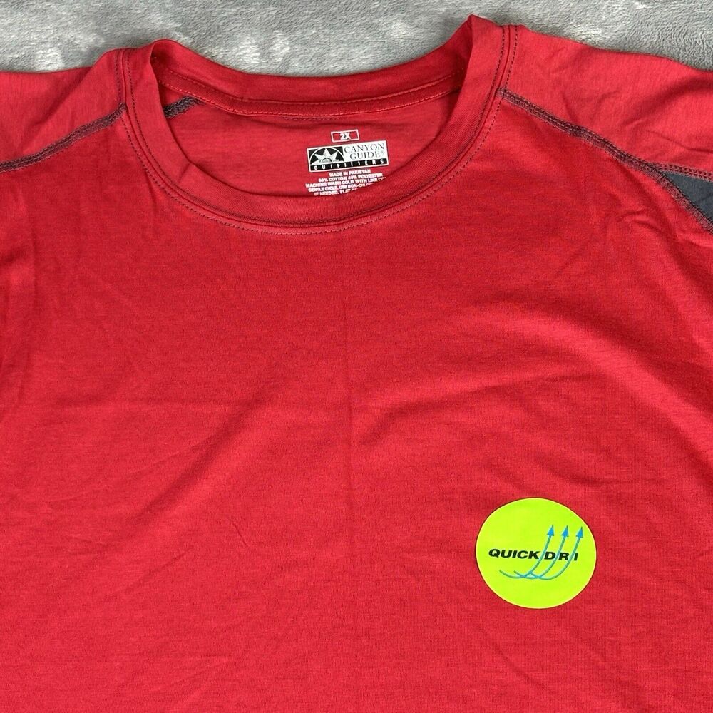 Canyon Guide‎ Outfitters Shirt Mens 2X Red Blue T-Shirt New Short Sleeve - Picture 3 of 10